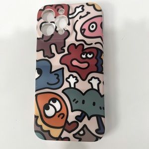 Cartoon pink puffy iPhone 13 Pro Max case